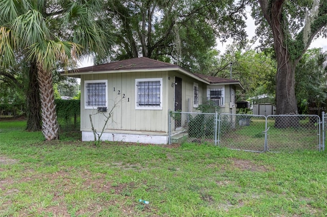 exterior space featuring a yard