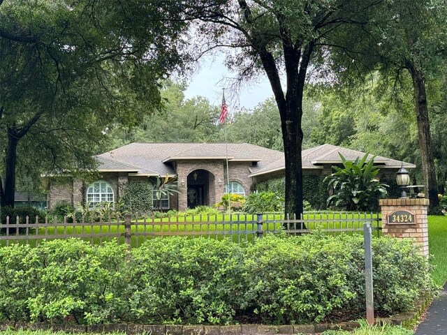 view of single story home