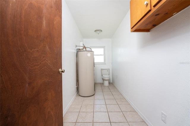 interior space featuring water heater