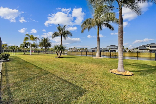 view of yard featuring a water view