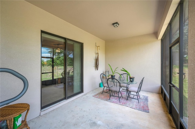 view of sunroom