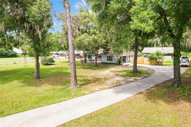 surrounding community featuring a lawn