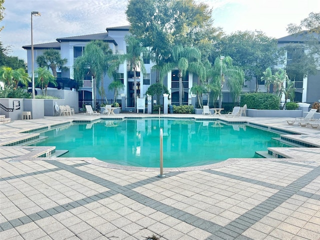 view of pool with a patio area