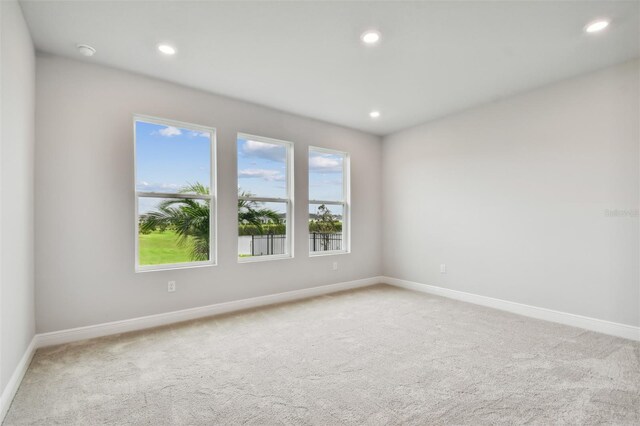 view of carpeted spare room