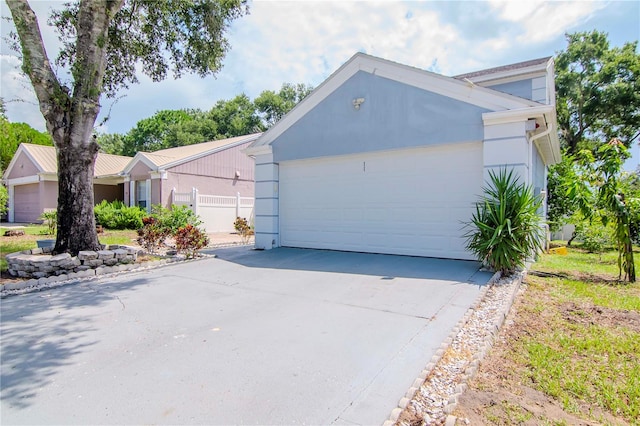 view of home's exterior featuring a garage