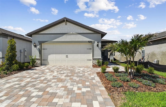 view of front of home featuring a garage