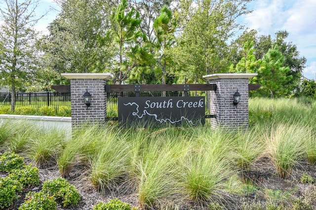 view of community sign