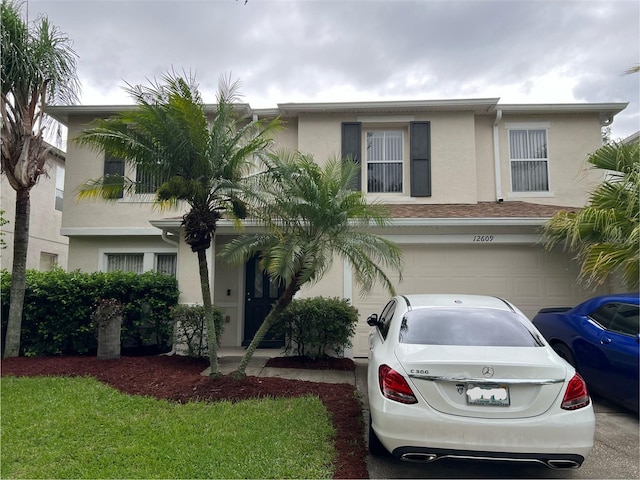 view of front of home featuring a garage