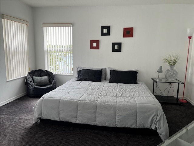 bedroom featuring carpet