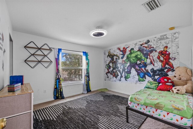 bedroom featuring carpet flooring