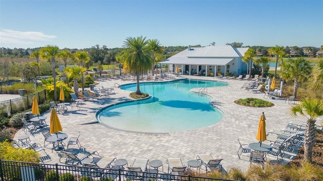 view of pool with a patio