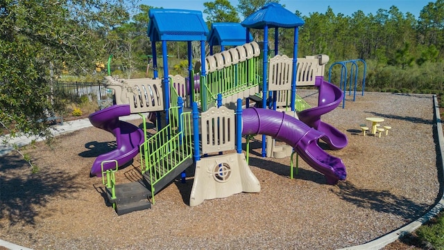 view of jungle gym