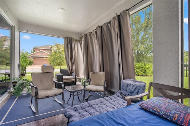 view of sunroom