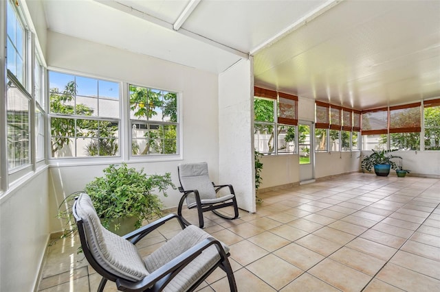 view of sunroom