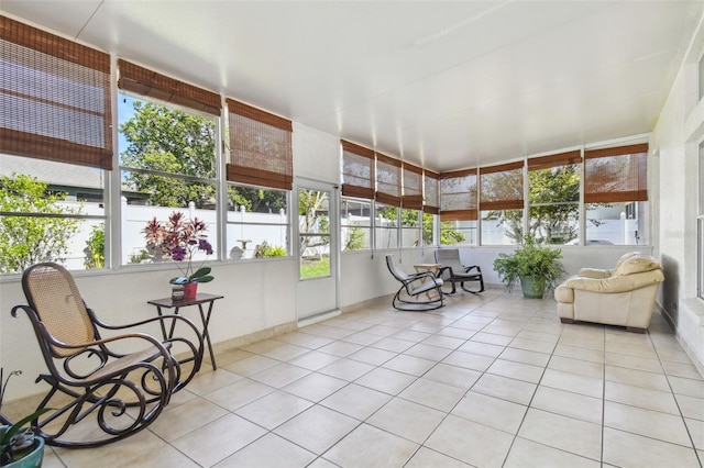 view of sunroom