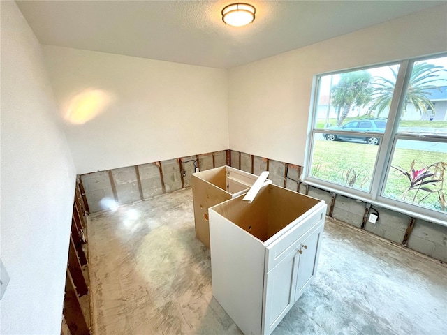 interior space featuring white cabinetry