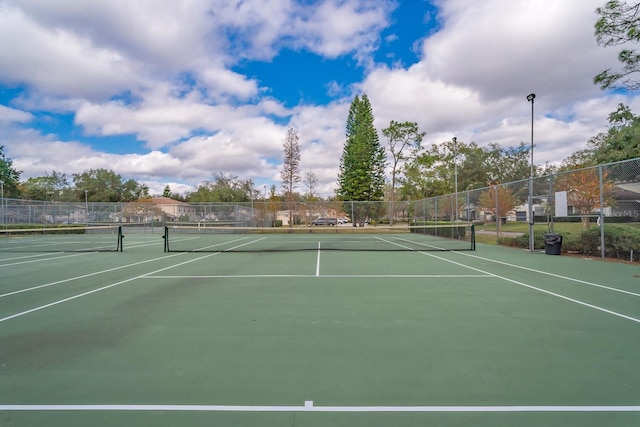 view of tennis court