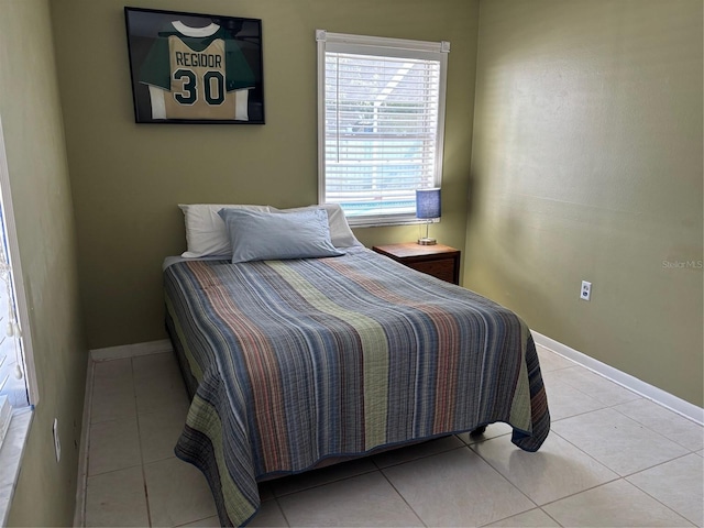 view of tiled bedroom