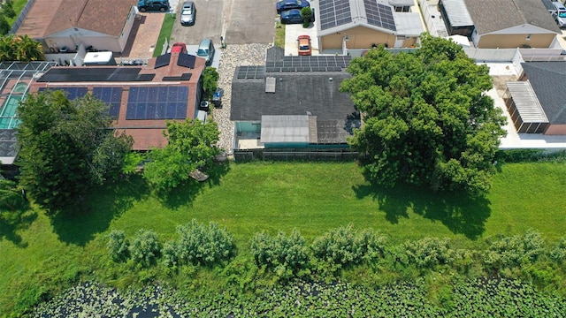 aerial view with a residential view