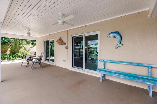 210 Lakeview Dr, Anna Maria, FL 34216 - view of patio featuring a ceiling fan