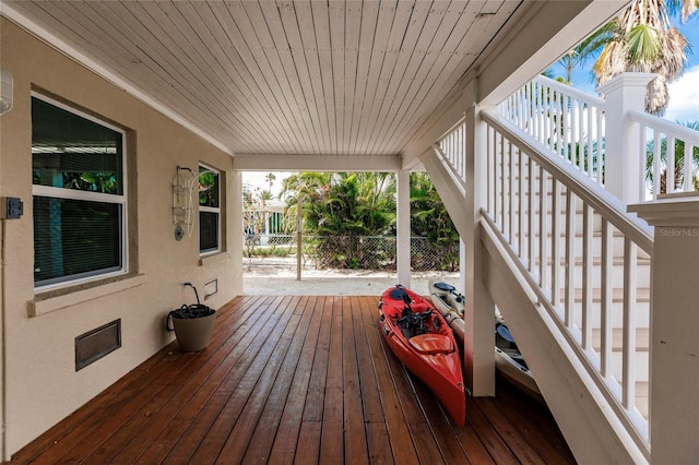 210 Lakeview Dr, Anna Maria, FL 34216 - deck featuring stairs