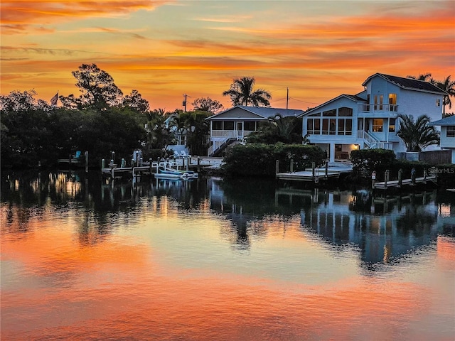 210 Lakeview Dr, Anna Maria, FL 34216 - view of water feature featuring a dock