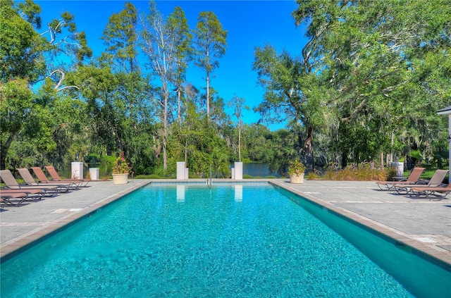 view of pool with a patio