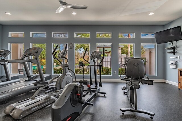 view of exercise room