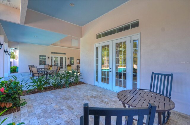 view of patio with french doors