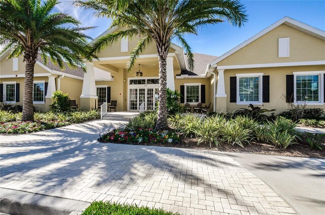 view of front of house with french doors