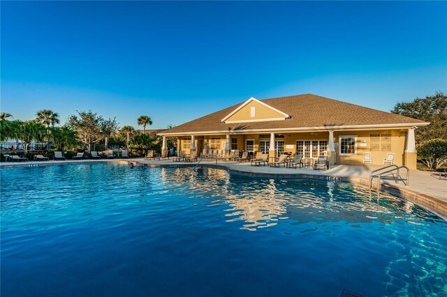 view of pool featuring a patio area