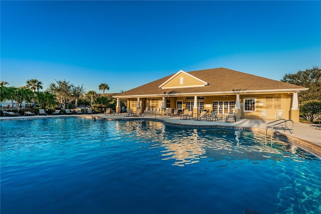 11329 Emerson Lake Dr, Riverview, FL 33578 - community pool featuring a patio