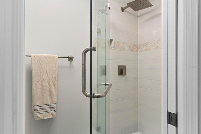 bathroom featuring walk in shower