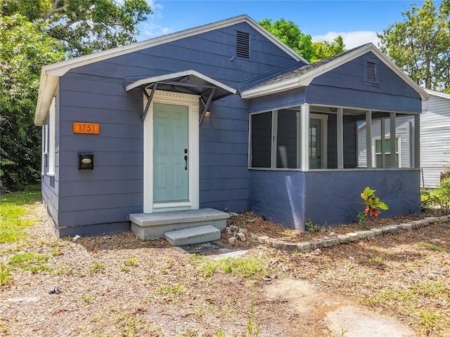 view of bungalow-style home