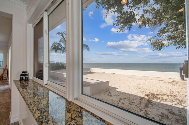 water view featuring a view of the beach