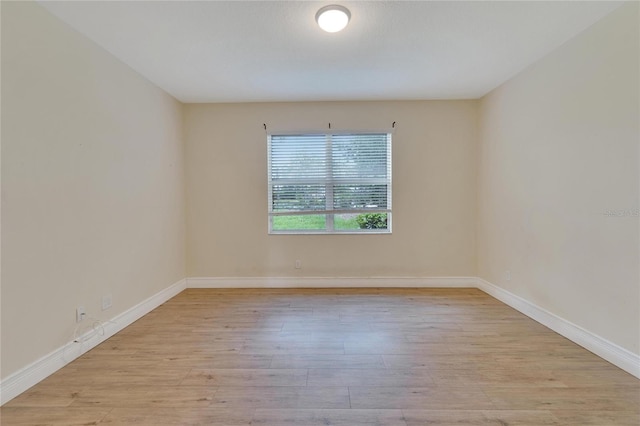 empty room featuring light hardwood / wood-style floors