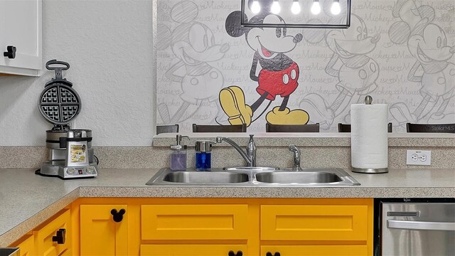 kitchen with sink and stainless steel dishwasher