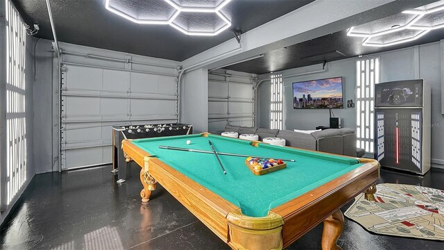 game room with billiards