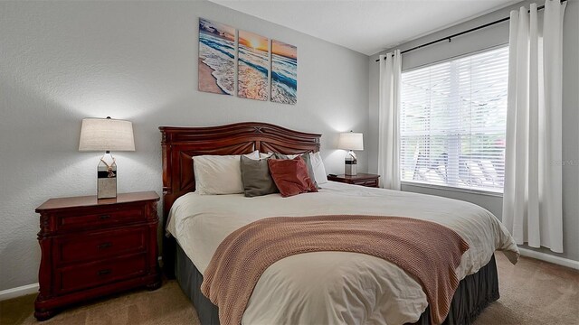 view of carpeted bedroom