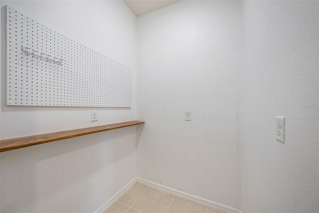 interior space featuring light tile patterned floors