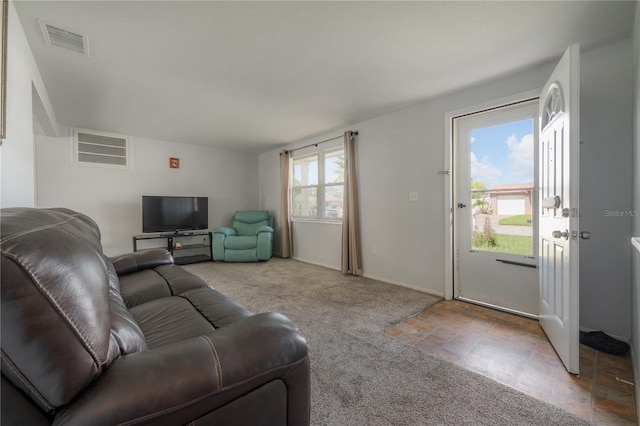 view of carpeted living room