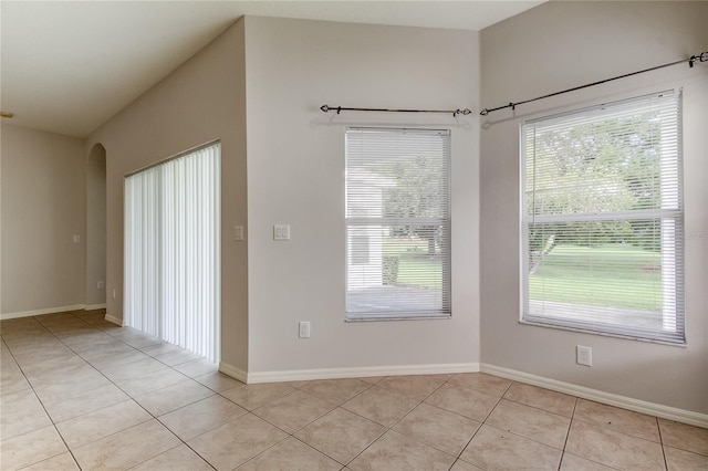 view of tiled spare room