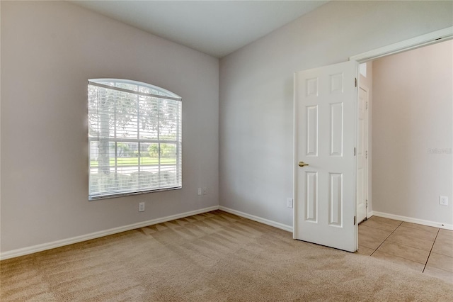 empty room with light carpet