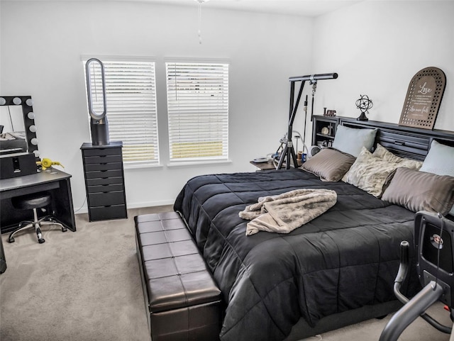 view of carpeted bedroom