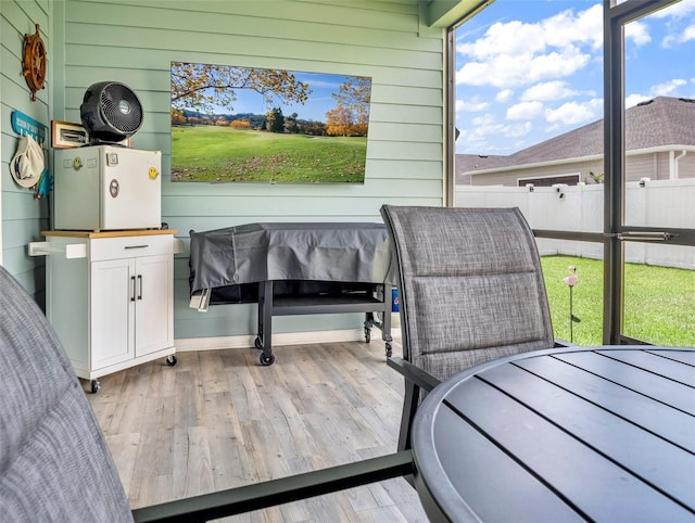 wooden deck with fence and a yard