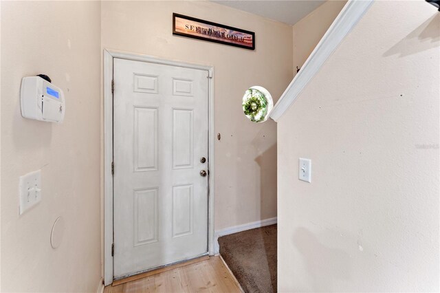 entryway featuring light wood-type flooring