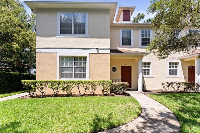 view of front of house with a front yard