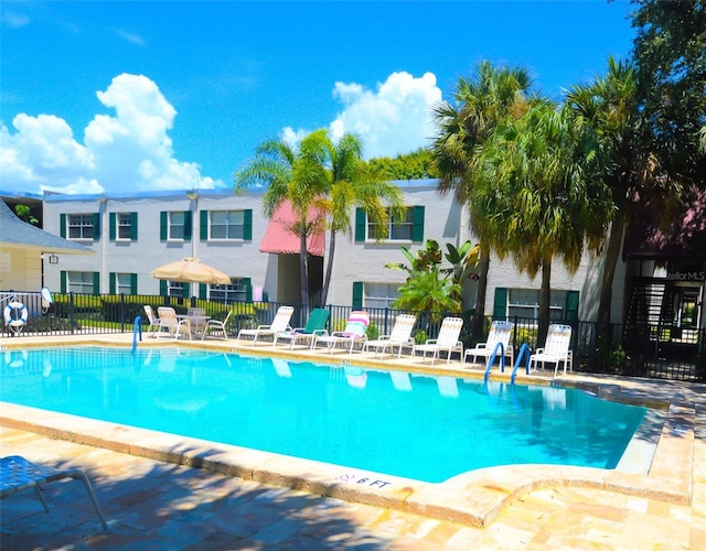 view of pool with a patio area