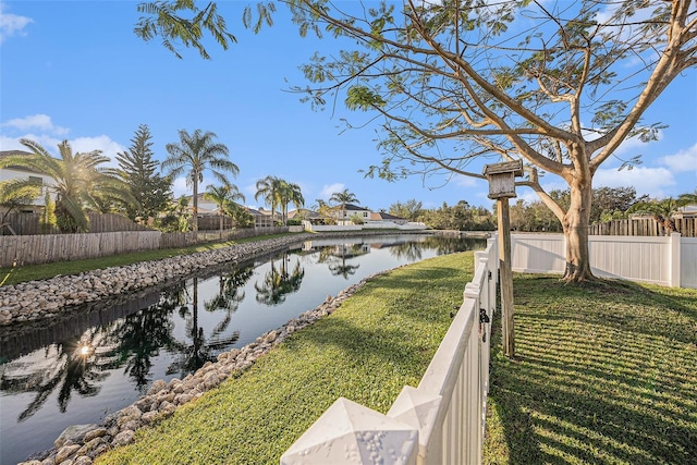 water view with fence