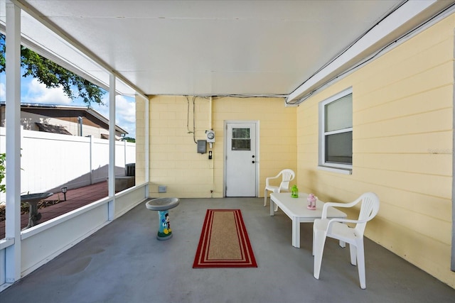 view of sunroom